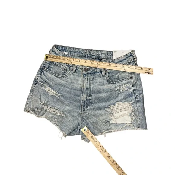 New with tags American Eagle Mom Short STRIGID Distressed Super High Rise Size 8 - Picture 6 of 6